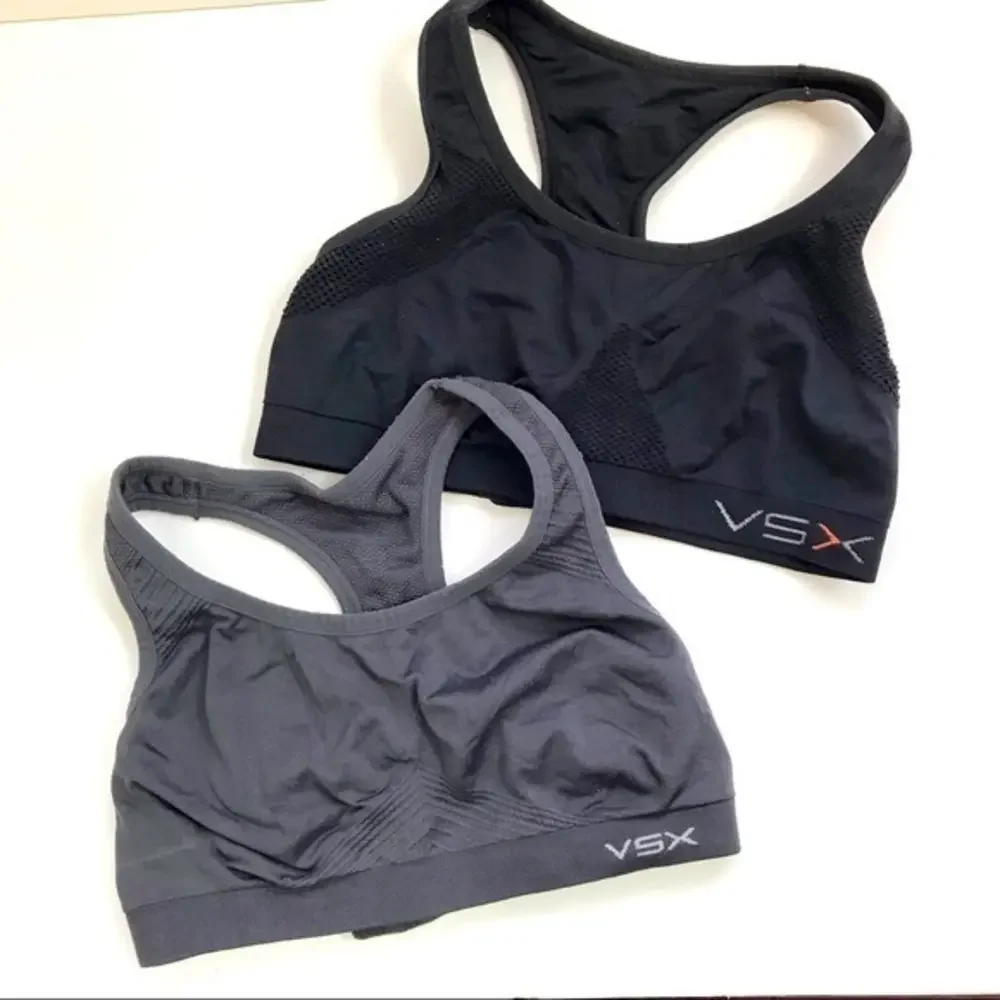 VSX Victoria’s Secret Sports Bra 2-pack Bundle Black‎ Grey